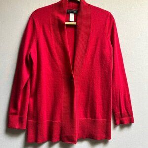 Jones New York Collection Cashmere Open Front Cardigan Sweater Size M